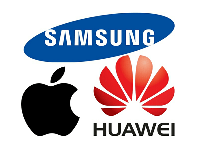 Samsung, Huawei and Apple
